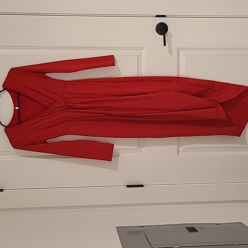 NWOT Long sleeve maxi dress, small, maxi red dress, occasion dress,
